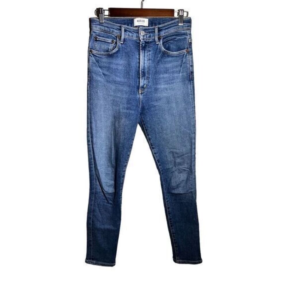 Agolde Women's Pinch High Rise Skinny Jeans Blue Size 26 Medium Wash